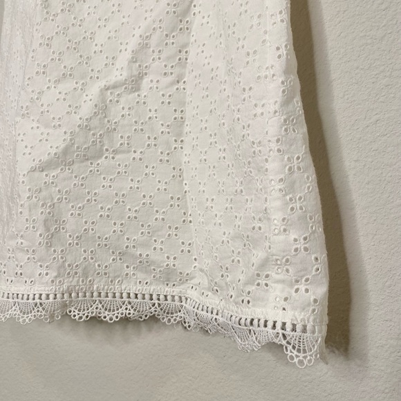 REVOLVE Lovers + Friends Rickie Puff Sleeve Eyelet Mini Dress in White - Picture 7 of 9